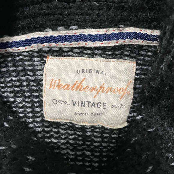 EUC - Vintage Shawl Collar Sweater in Black/White - Medium - Picture 5 of 7